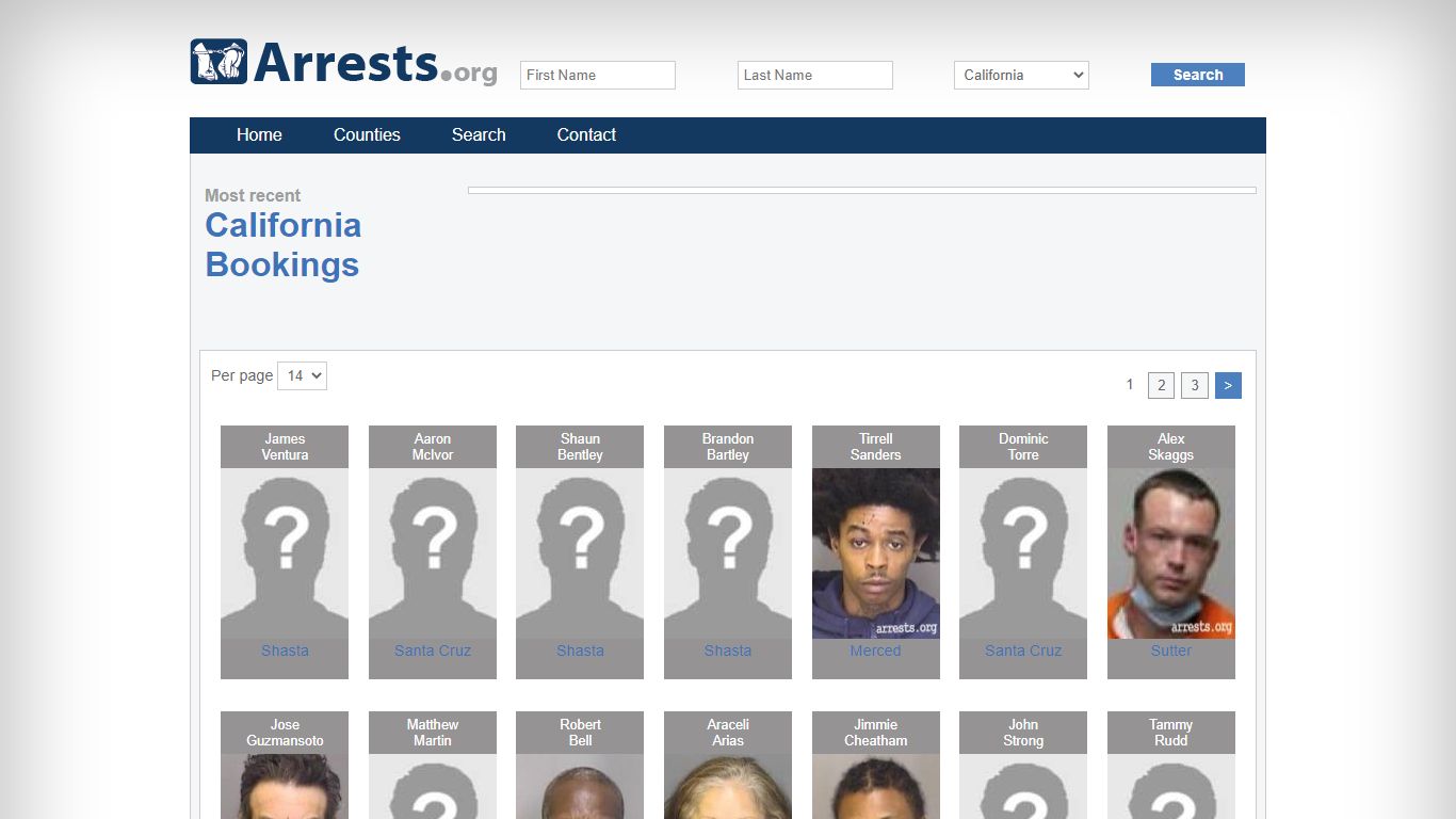 California Arrests and Inmate Search